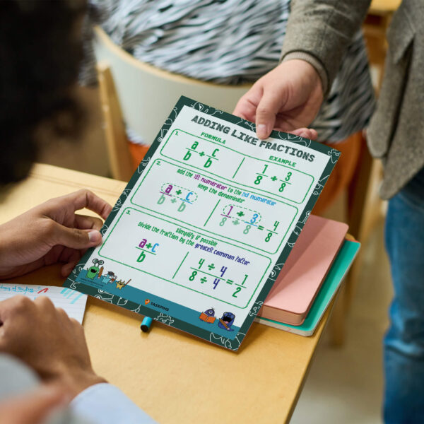 Adding Fractions with like denominators printable