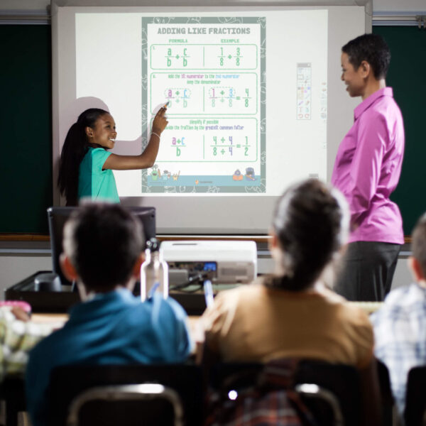 Adding like fractions learning resource