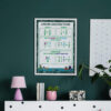 Adding Fractions With Like Denominators Maths Poster printable decoration