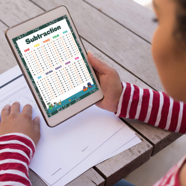 Subtraction For Kids Digital Download