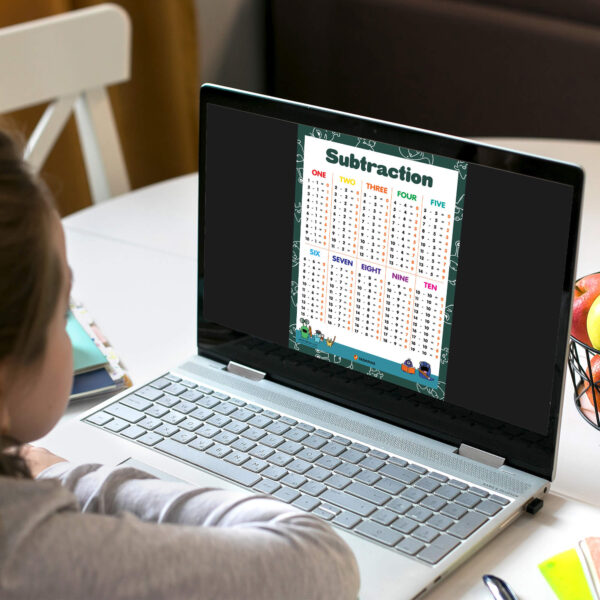 Subtraction For Kids Digital Download