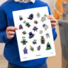 Halloween themed craft stickers