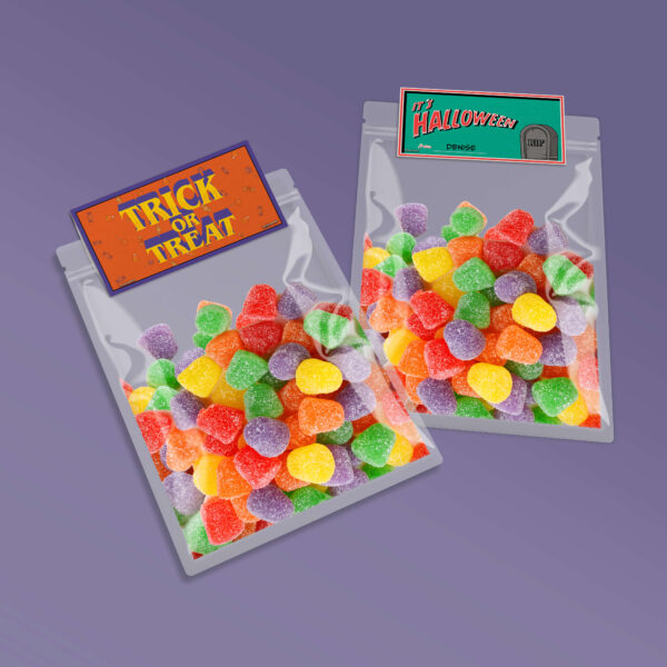 download Halloween treat bag labels