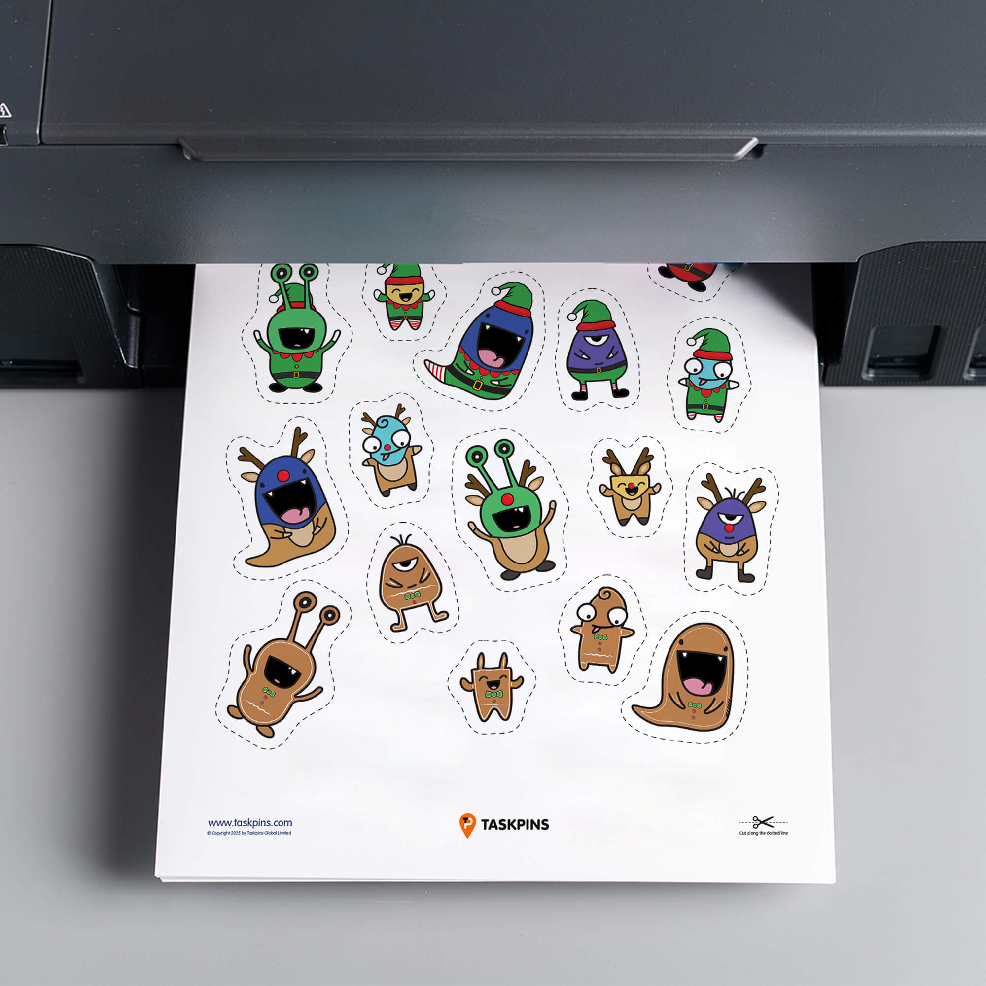 Christmas party sticker printables