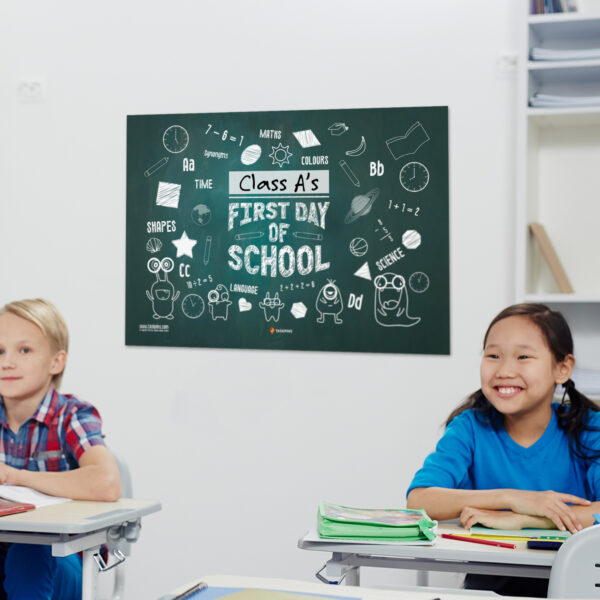 My First Day of School Sign Kids classroom art