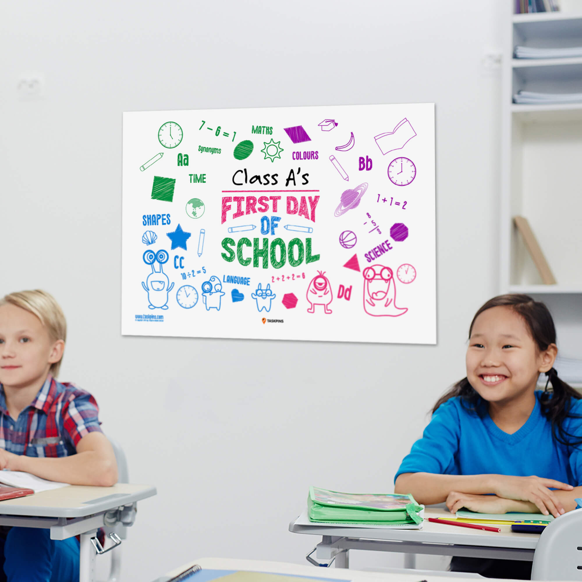 My First Day of School Sign educational poster download