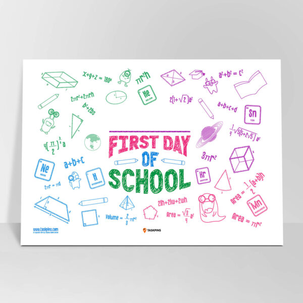 First Day of School Poster student classroom art