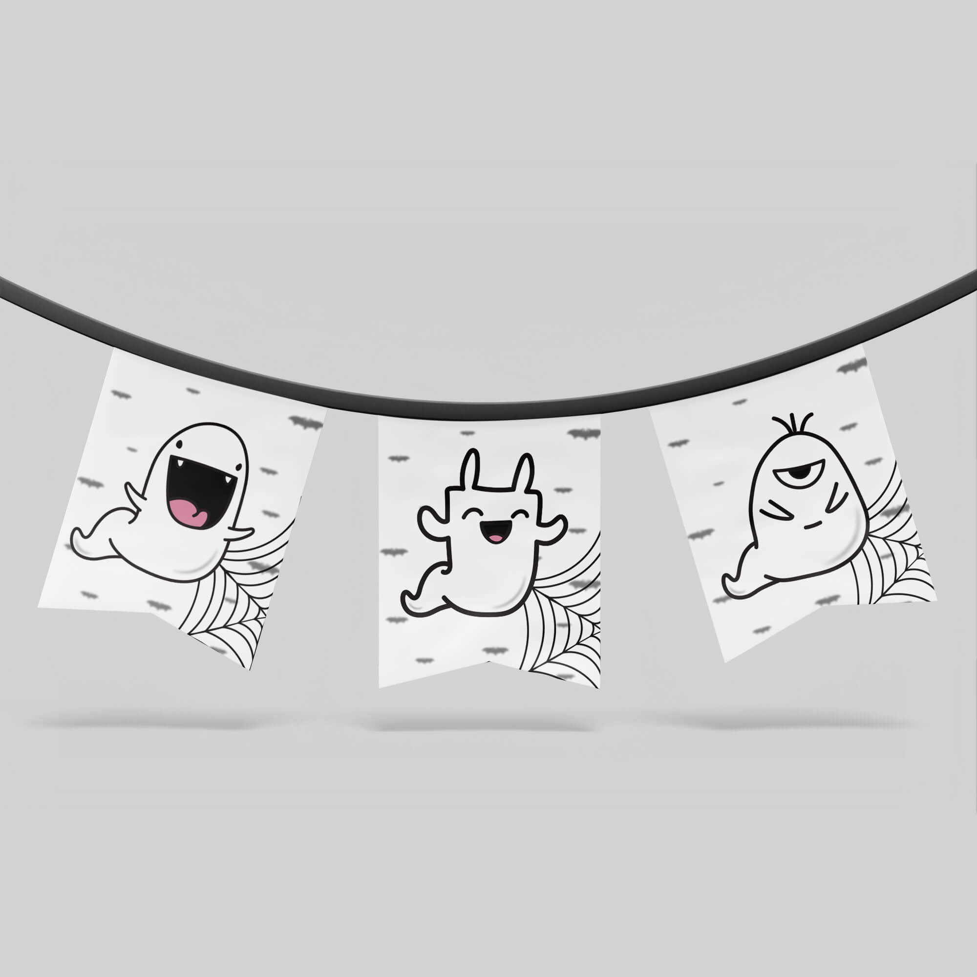 print Halloween banner DIY