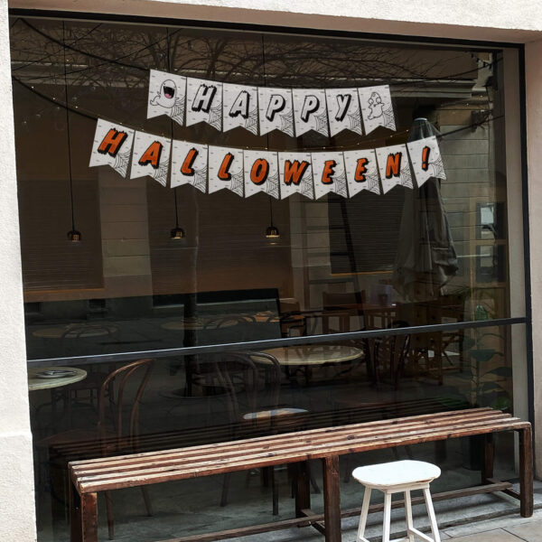 print Halloween party banner DIY
