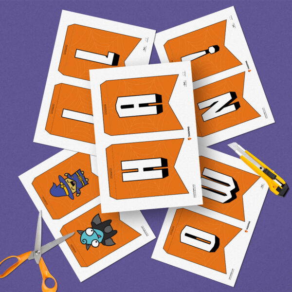 print Halloween crafts banner