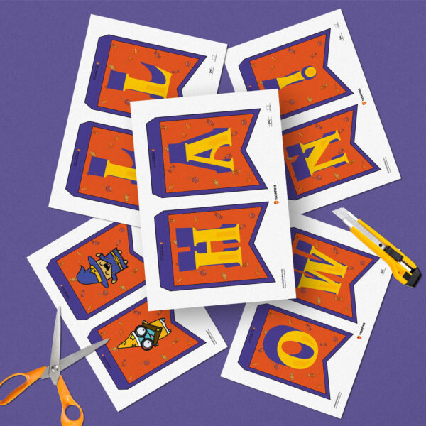 printable Halloween crafts banner