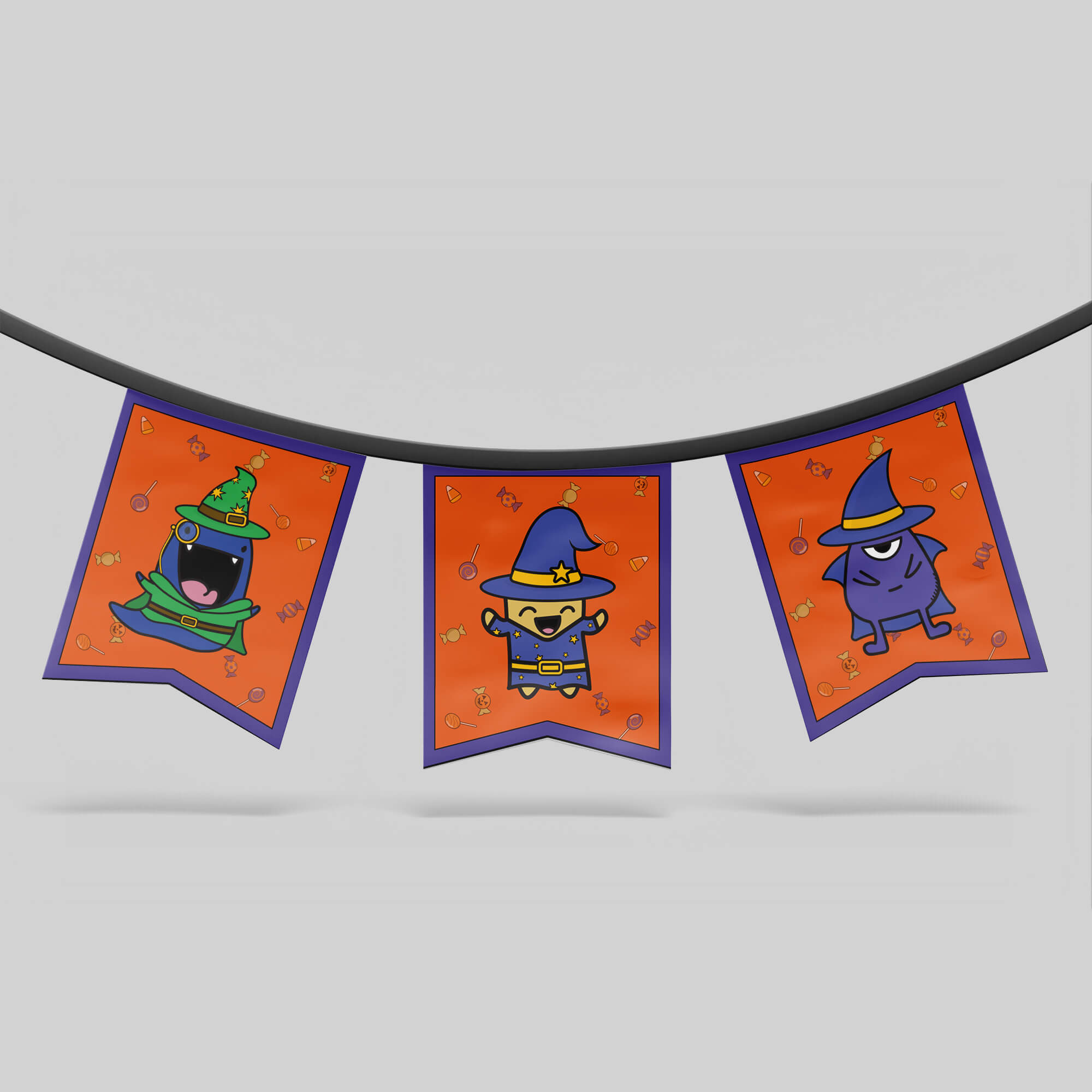 print Halloween party decor banner
