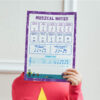 music notes lesson poster