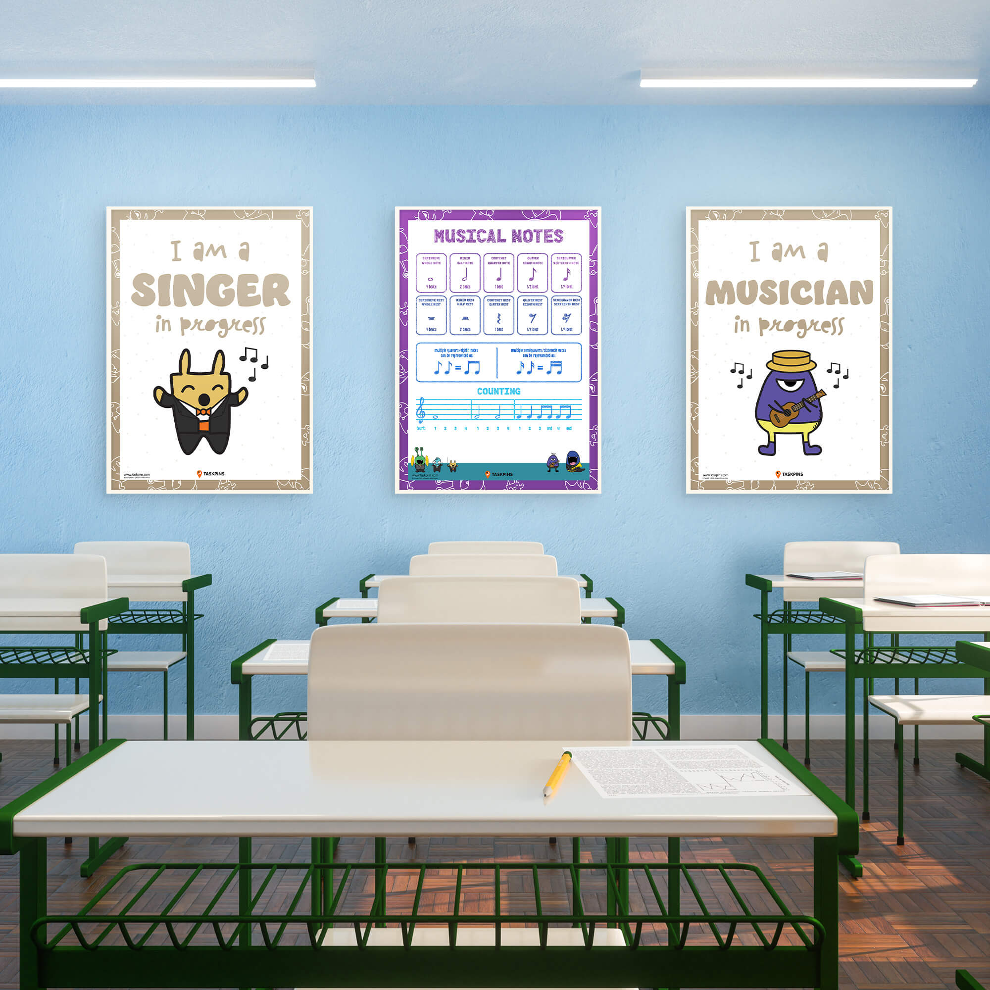 classroom music notes art