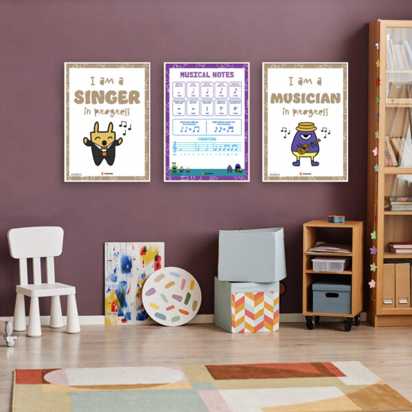 school music notes wall art