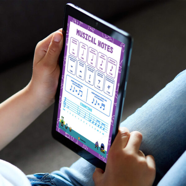 digital download music notes learning decor