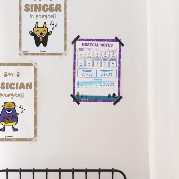 printable music notes poster art