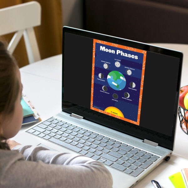 moon phases chart resource digital