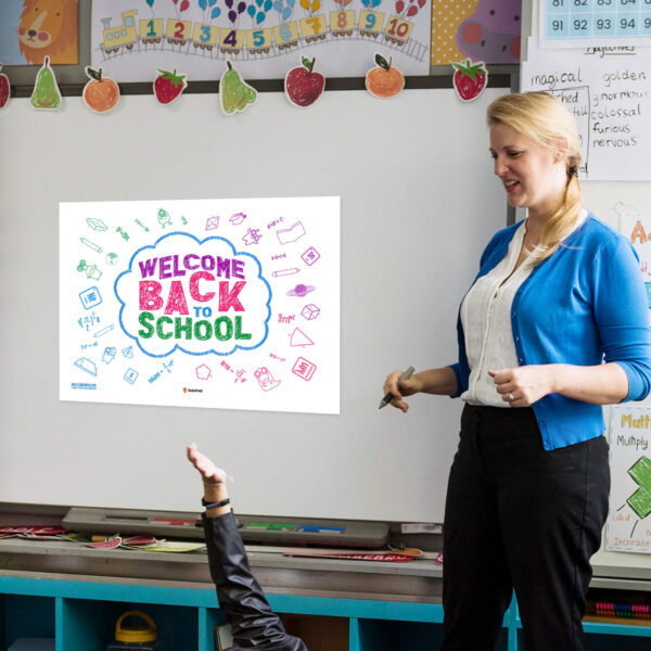 back to school cloud outline poster