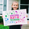 back to school signs printable student study welcome poster