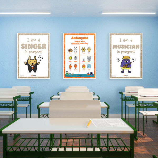 poster antonyms classroom decor
