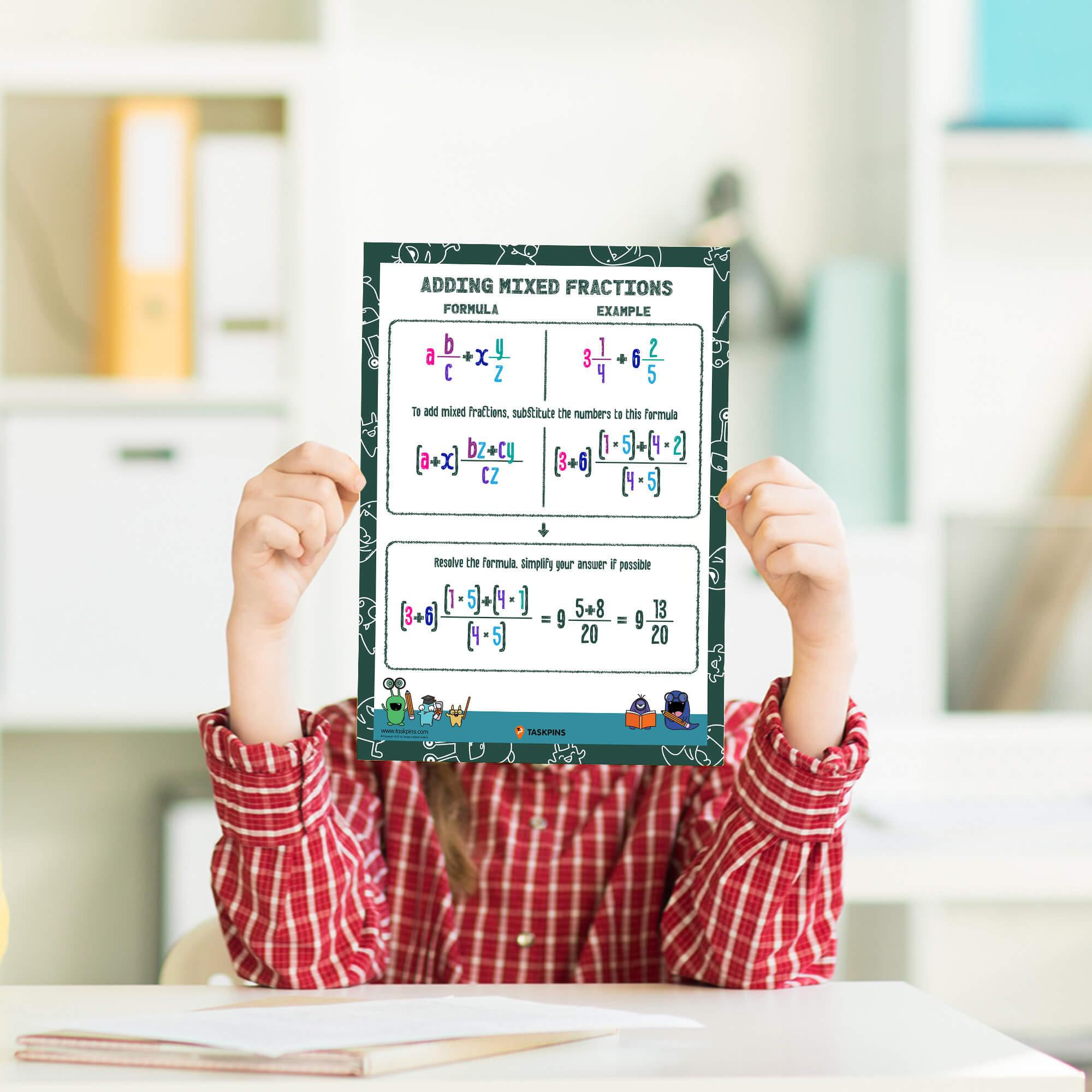 How to add mixed fractions printable decor