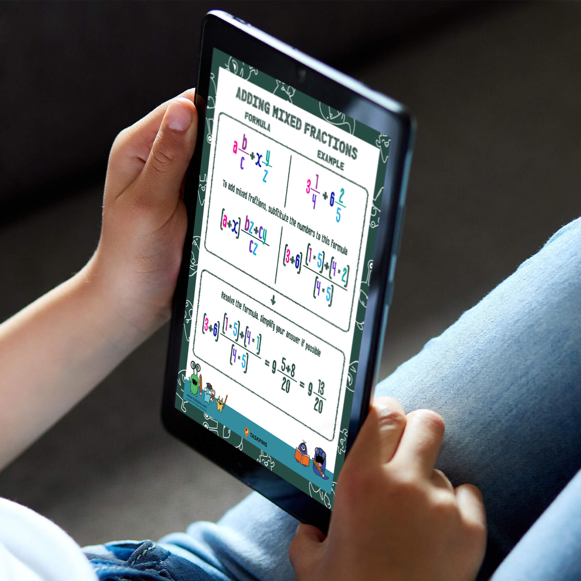 How to add mixed fractions digital resource