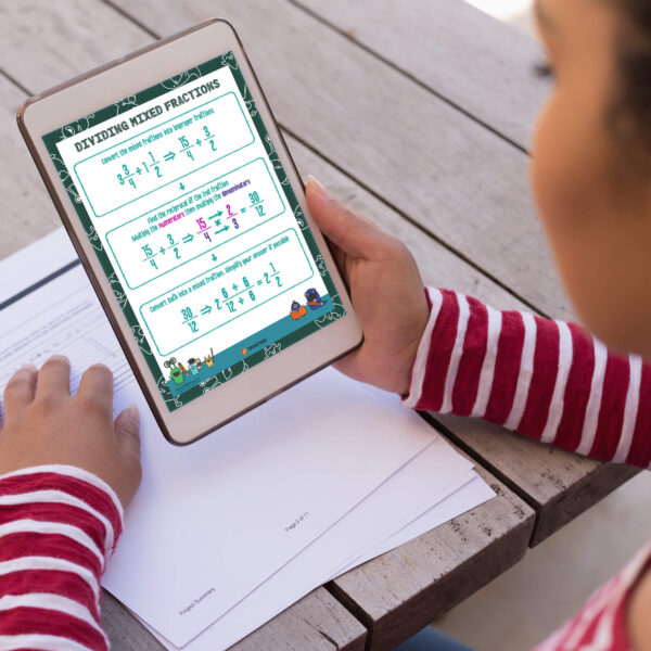 How to divide mixed fractions digital decor