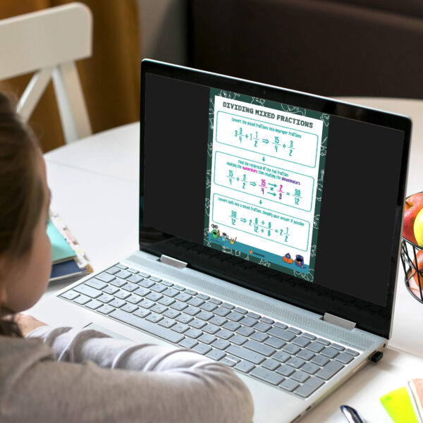 How to divide mixed fractions digital resource