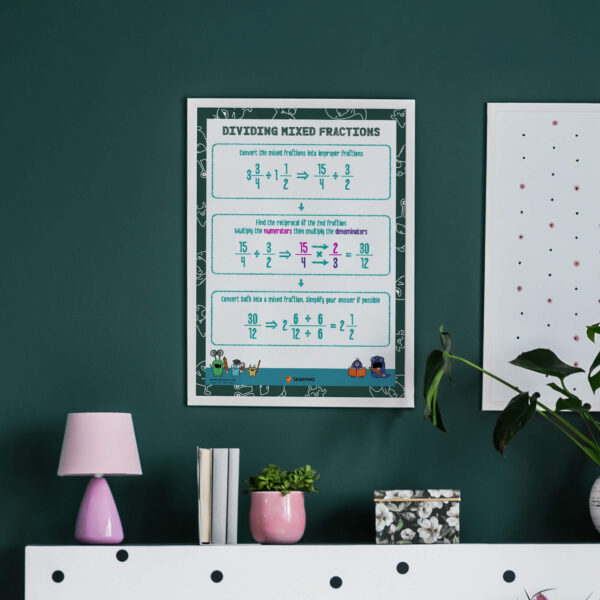 Mixed fraction division resource print