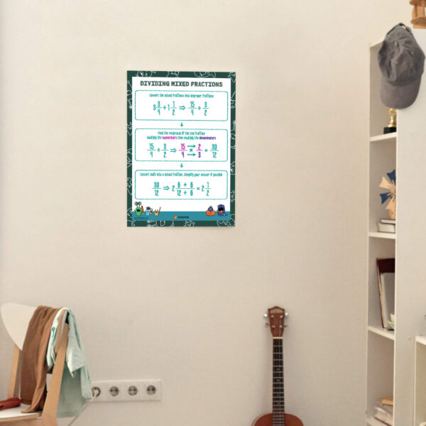 How to divide mixed fractions printable decoration