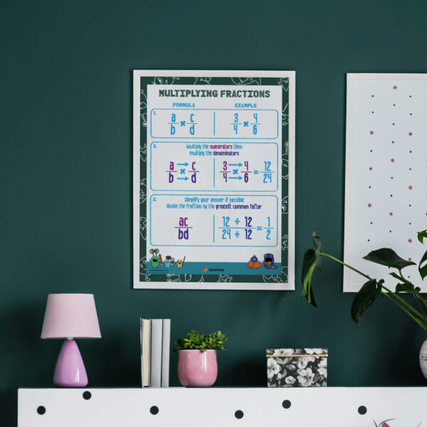 print multiply fractions chart