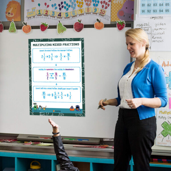 Mixed fraction multiplication print resource