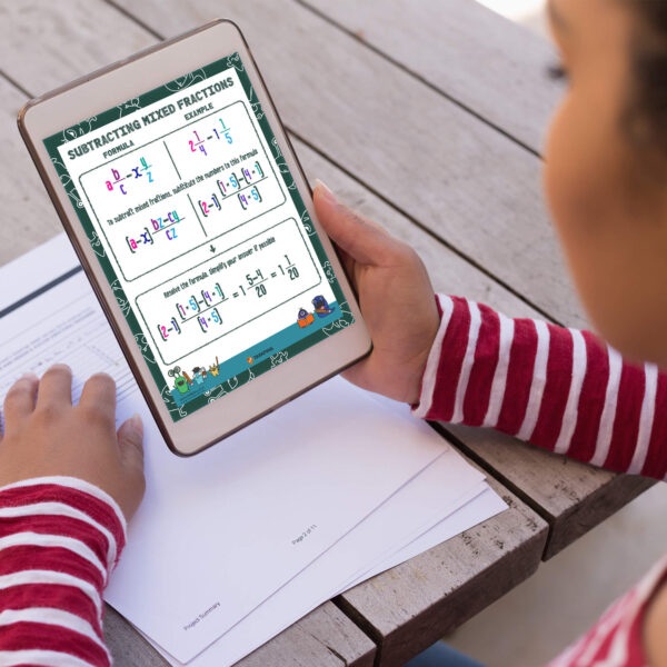Mixed fraction subtraction download guide