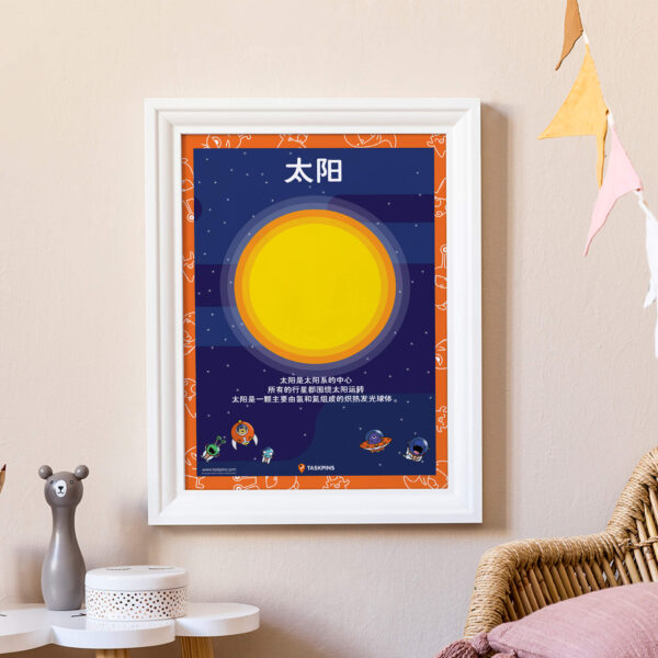 Sun digital download chart decor