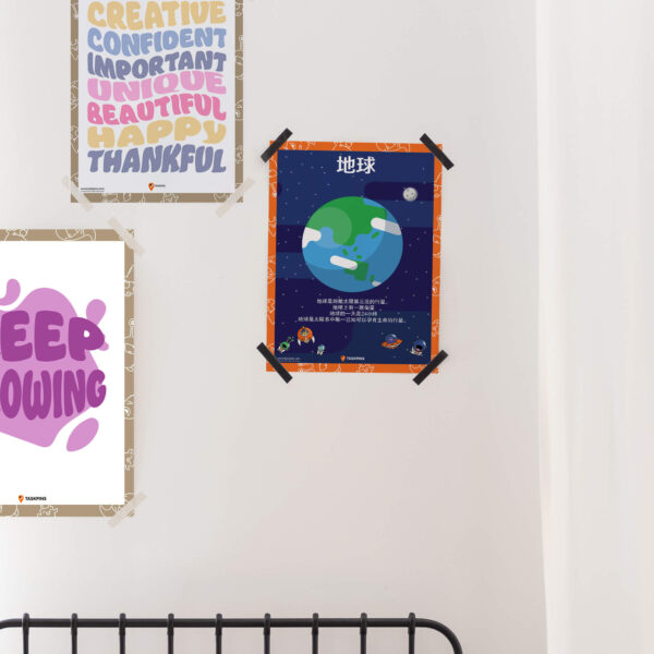 Earth digital decoration print