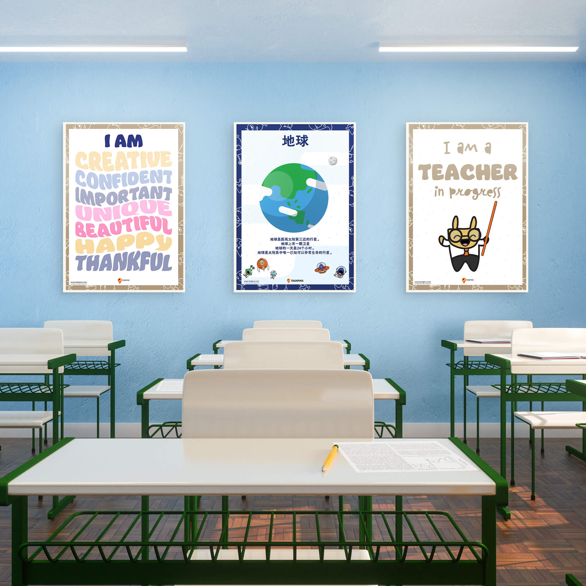 Earth classroom guide decor