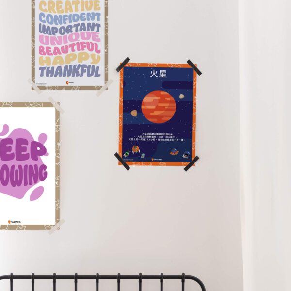 Planet Mars poster print decoration