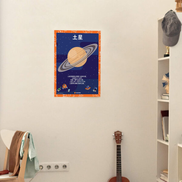 Poster Saturn print decoration chart