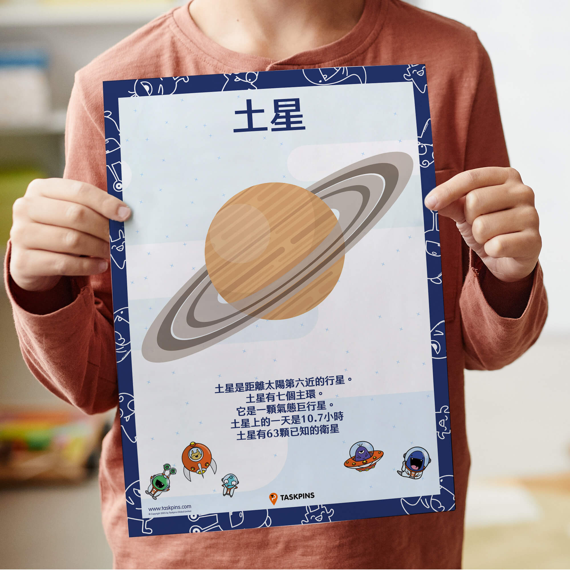 Poster Saturn print decoration guide