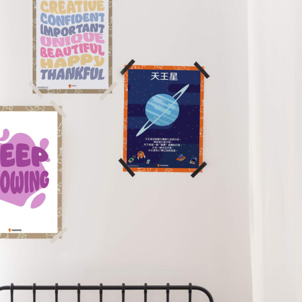 Cartoon Uranus printable decoration chart resource