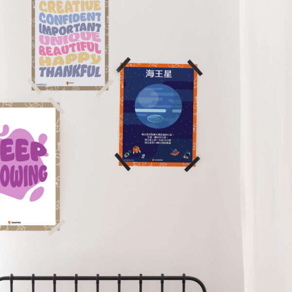 Neptune poster digital chart decor