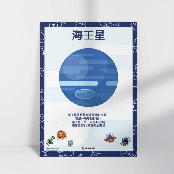 Neptune poster printable chart decor