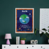 Earth poster print decor