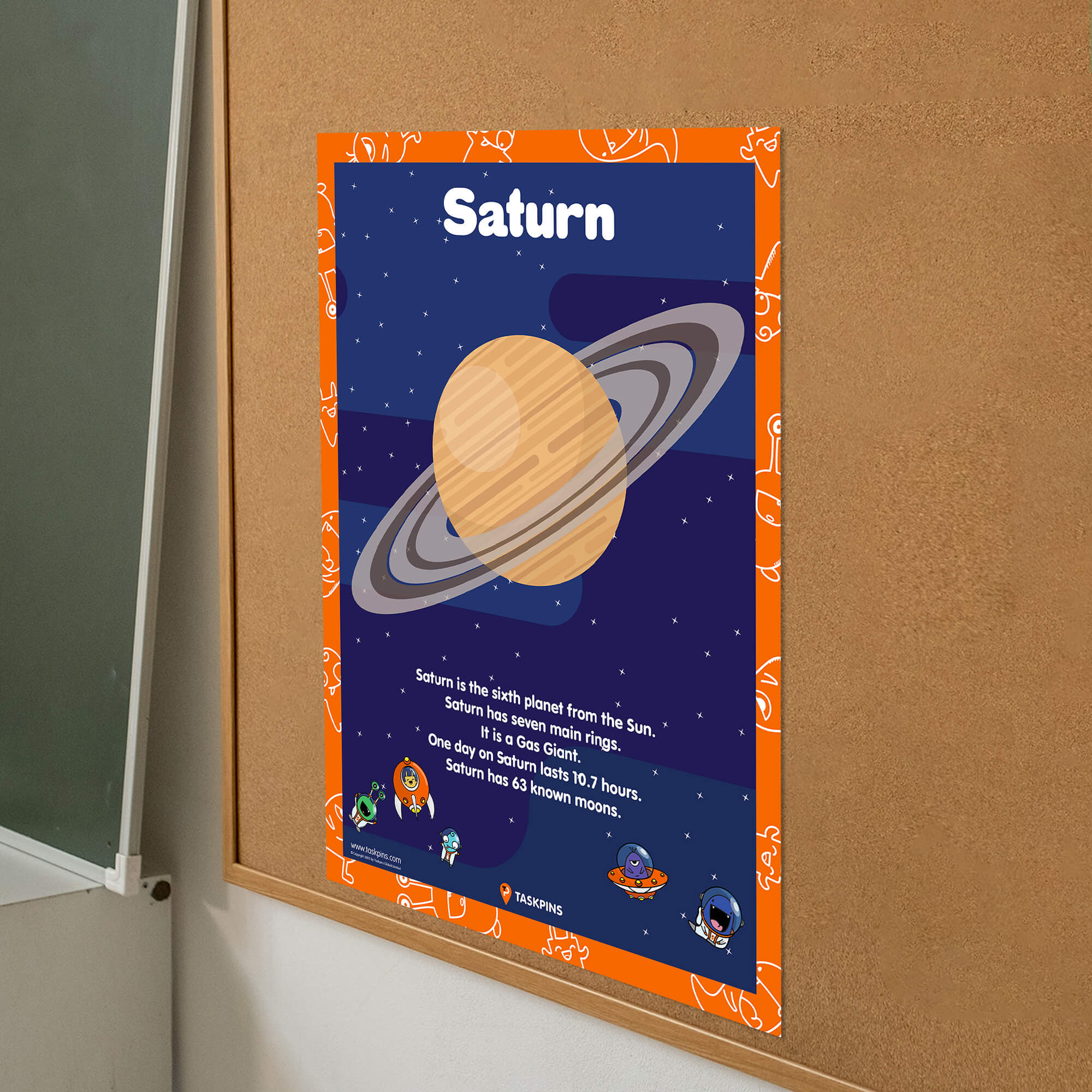 Poster Saturn printable decor chart