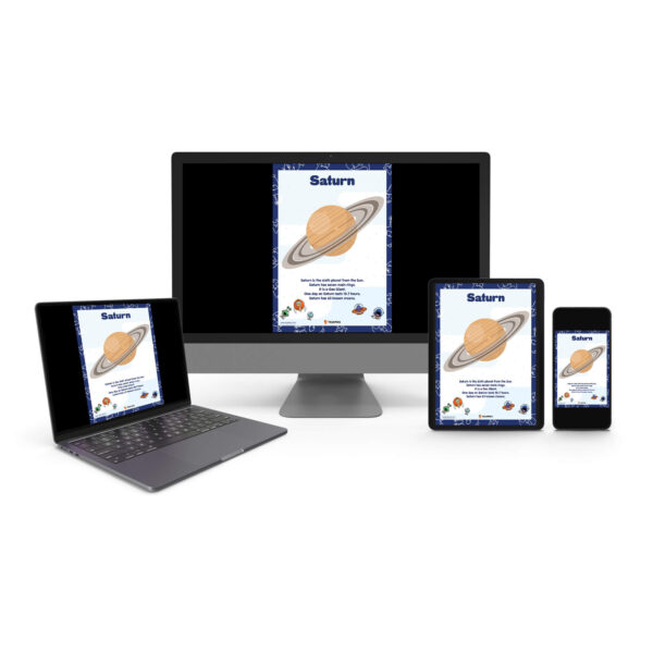 Saturn poster digital decoration chart