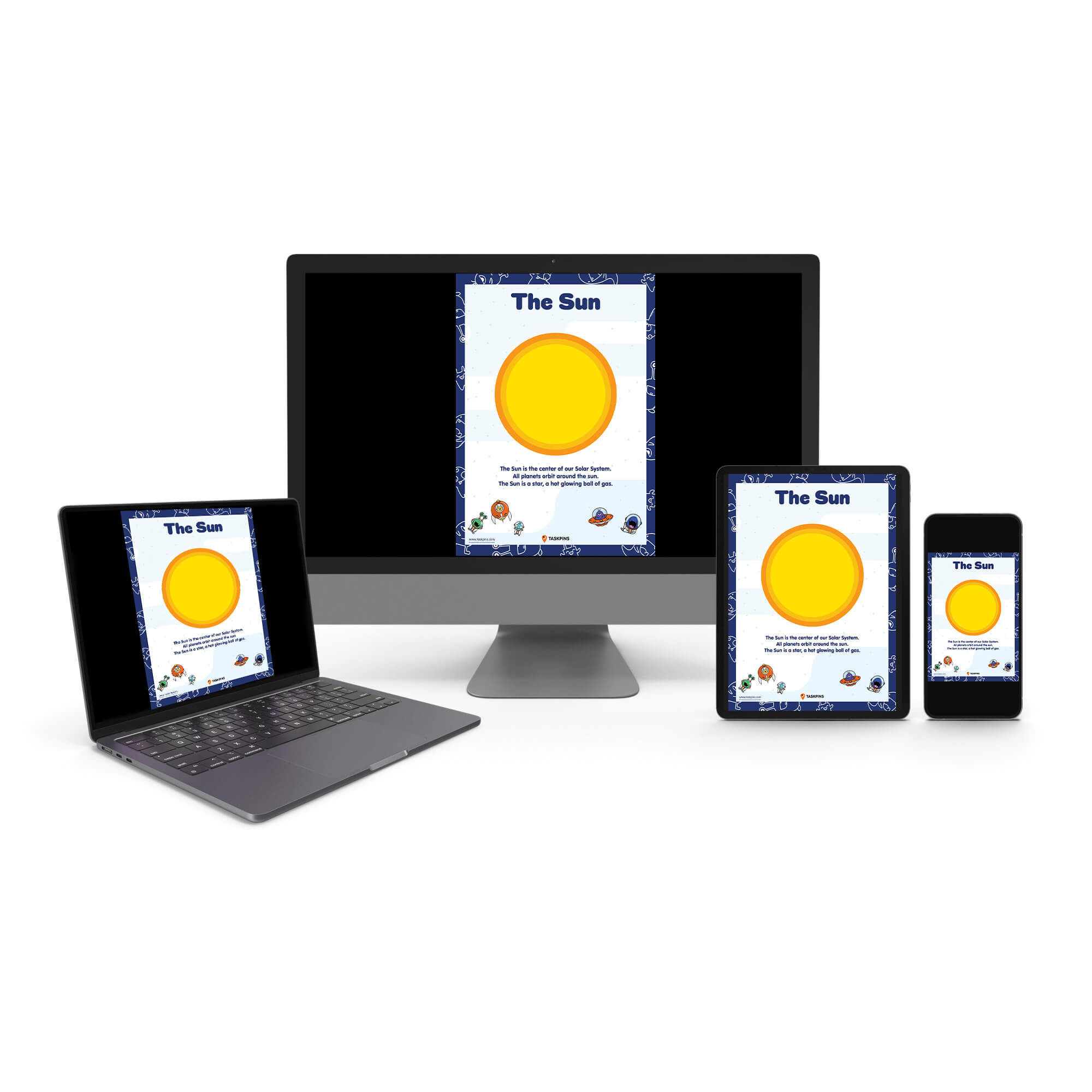 Sun digital print decor chart