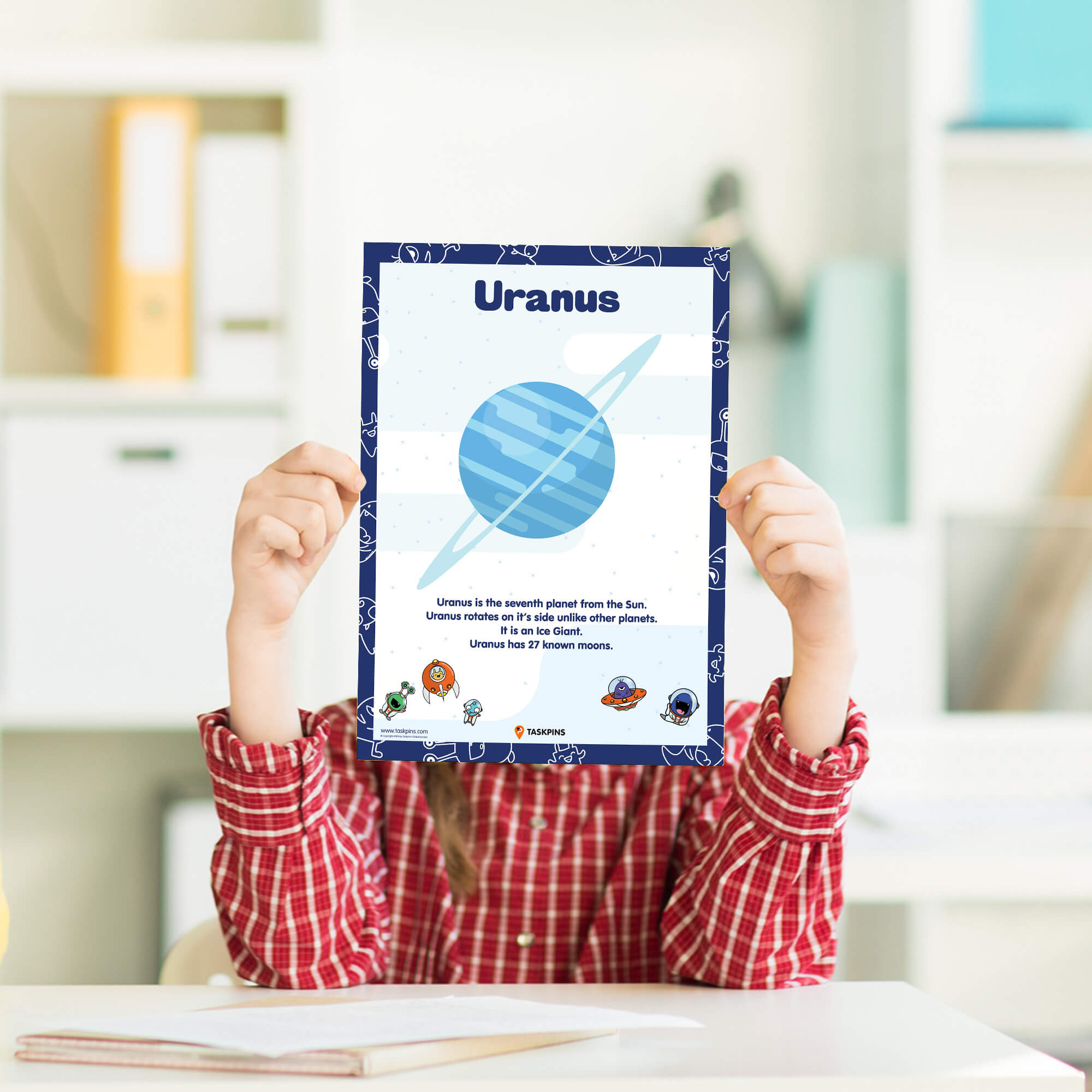 Uranus planet printable guide chart decor 