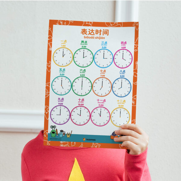 printable telling time chart