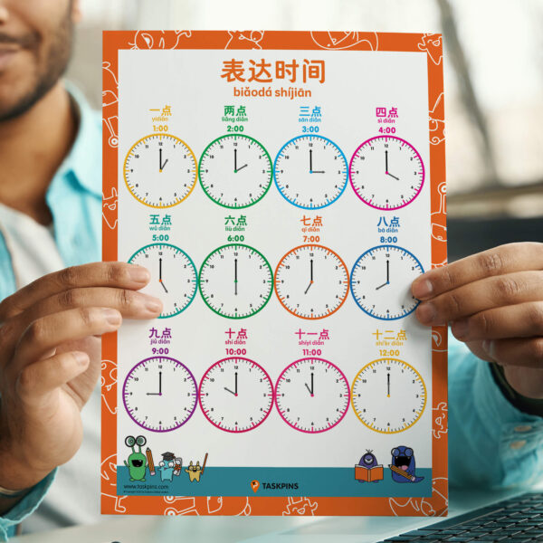telling time poster decoration print